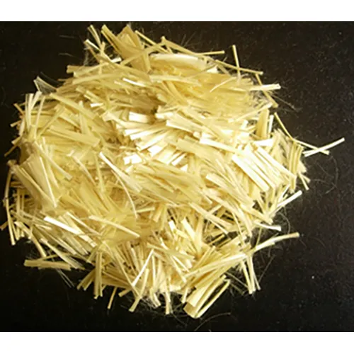 sralon aramid short cut segments dark background