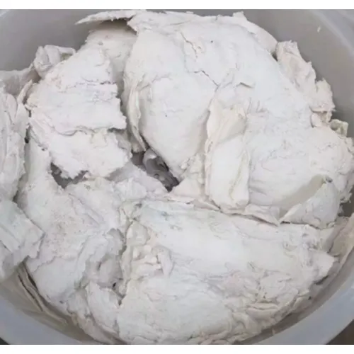 white psa fibrid pulp in container